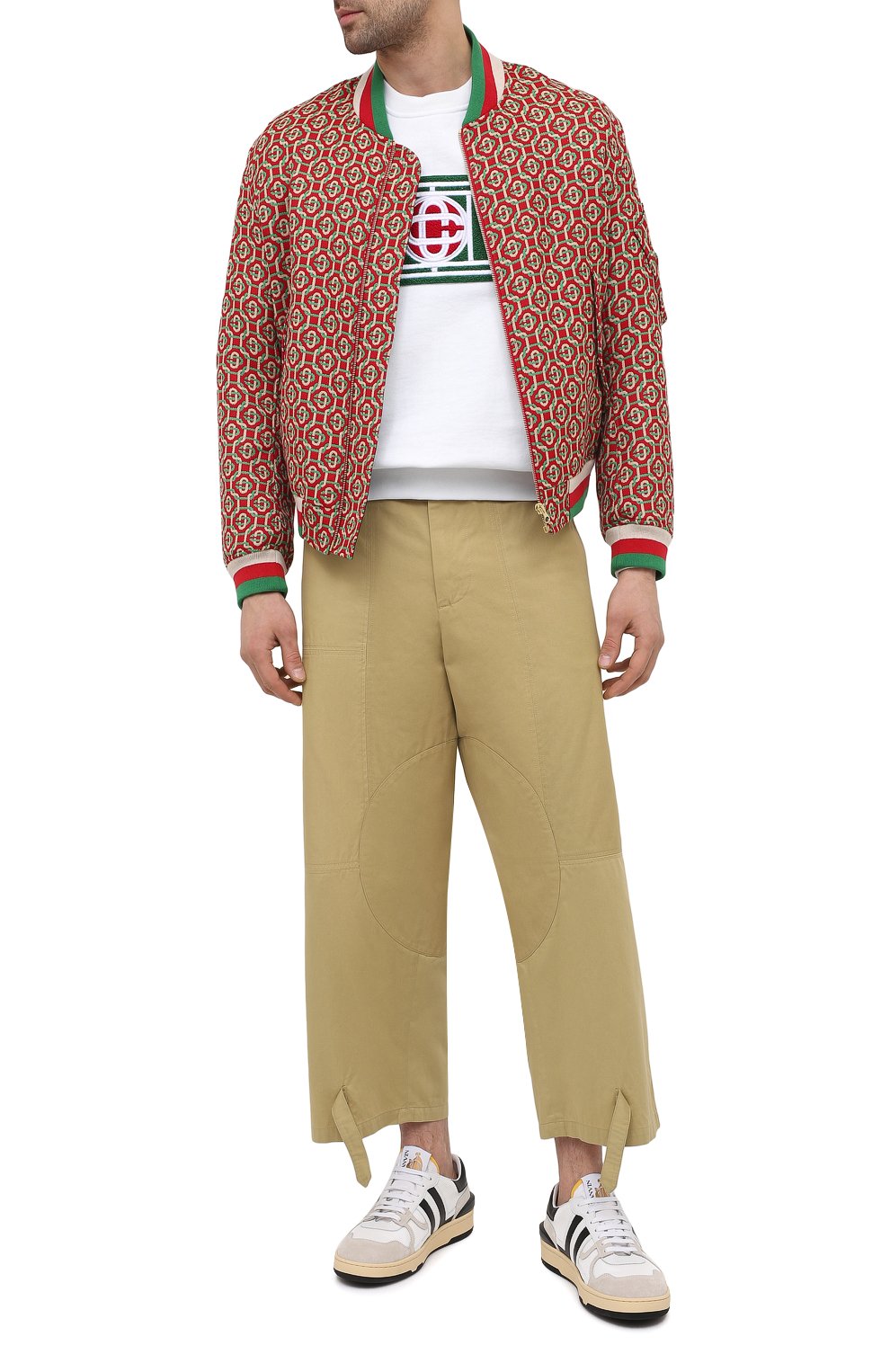 Хлопковый свитшот CASABLANCA, арт. MS21-JTP-001 WHITE-TENNIS C0URT, фото 2