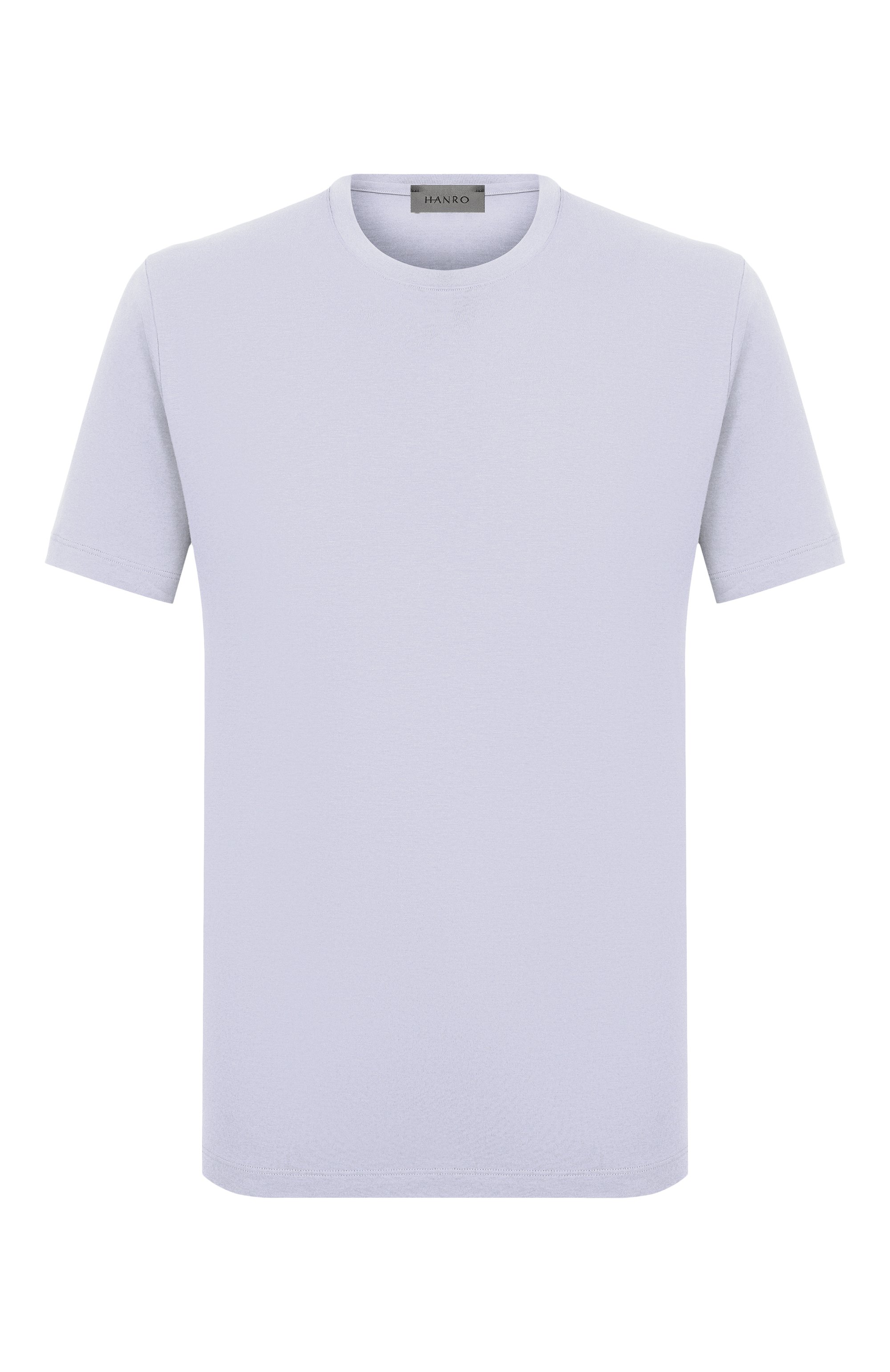 Хлопковая футболка HANRO синего цвета по цене 9660 руб., арт. 075050., фото 1 Хлопковая футболка HANRO, арт. 075050., фото 1
