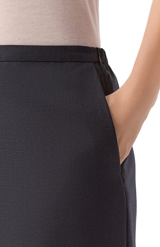 Шерстяная юбка Loulou de Saison CARA Чёрный  CARA Фото 5