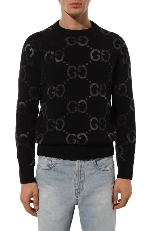 Шерстяной свитер Gucci 770509/XKDSJ Чёрный  770509/XKDSJ Фото 3