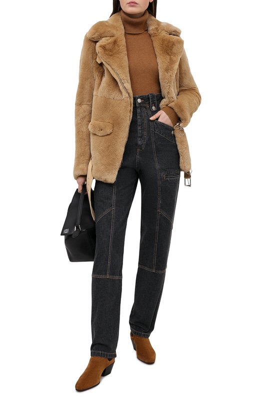 Шуба из меха кролика Sprung Коричневый, фото 2