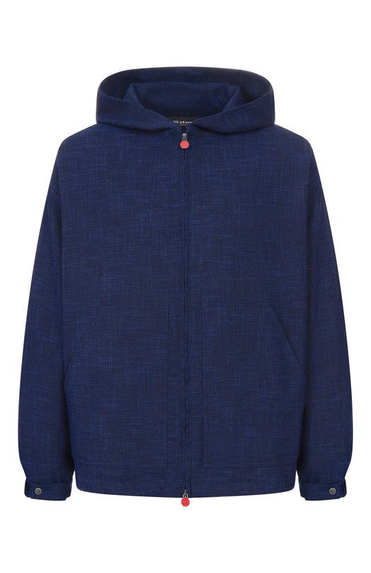 Куртка из шерсти и шелка Kiton UMC015K0629G03 Синий UMC015K0629G03