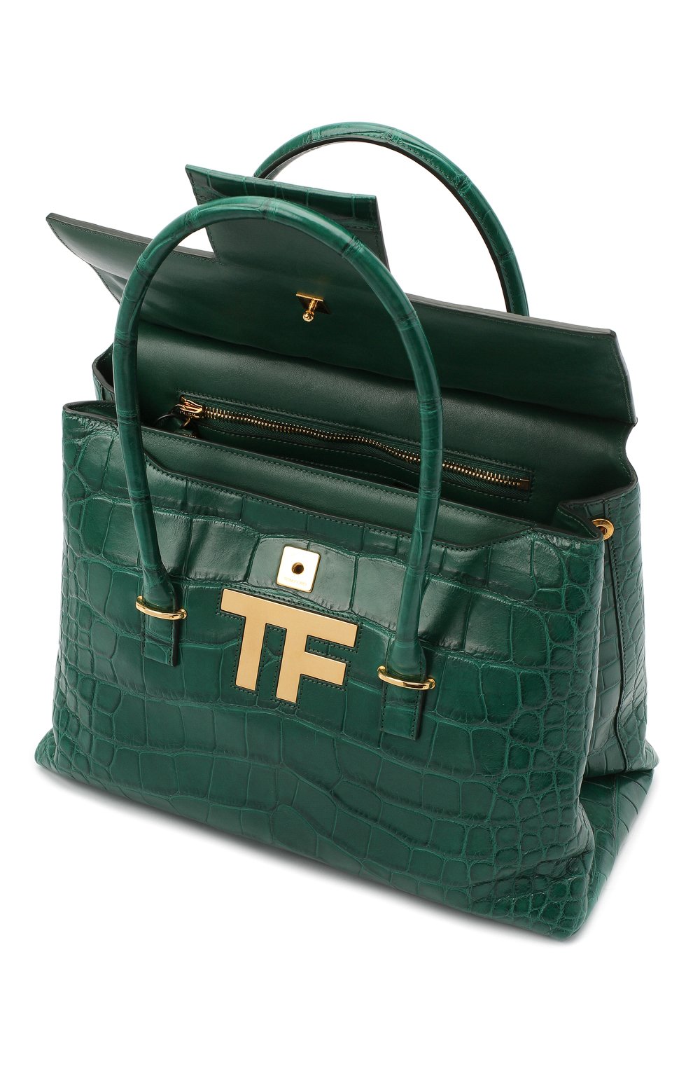Сумка-тоут icon medium из кожи аллигатора TOM FORD, арт. L0683T/CSY, фото 4