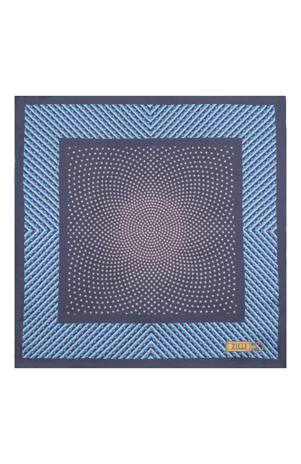 Шелковый платок ZILLI синего цвета по цене 9900 руб., арт. 51606/HANDKERCHIEF, фото 3 Шелковый платок ZILLI, арт. 51606/HANDKERCHIEF, фото 3