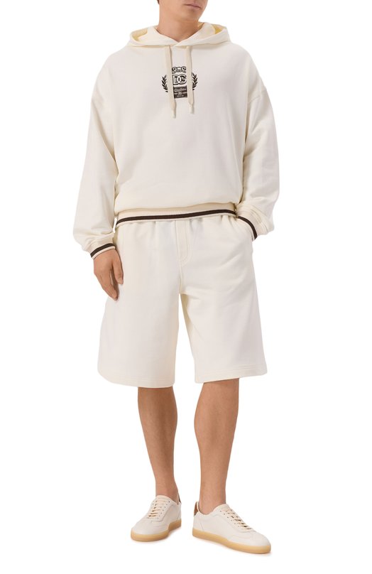 Хлопковое худи Dolce & Gabbana G9B0UZ/HU7DU Белый  G9B0UZ/HU7DU Фото 2