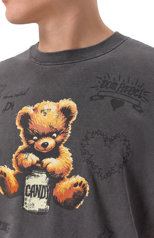 Хлопковая футболка DOMREBEL M TREATS/T-SHIRT Серый  M TREATS/T-SHIRT Фото 5