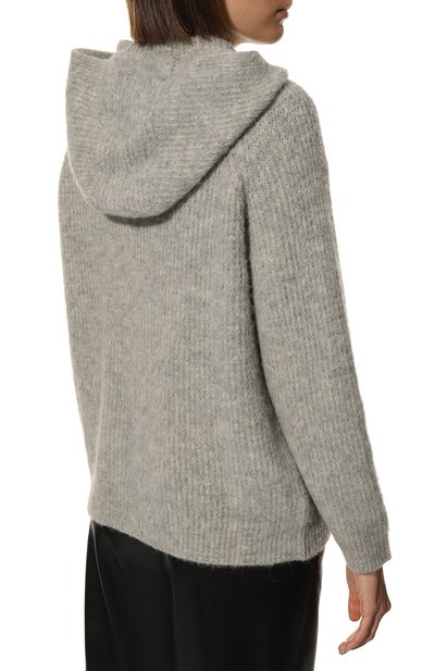 Шерстяной кардиган EMPORIO ARMANI серого цвета по цене 53050 руб., арт. 6L2MWT/2M21Z, фото 4 Шерстяной кардиган EMPORIO ARMANI, арт. 6L2MWT/2M21Z, фото 4