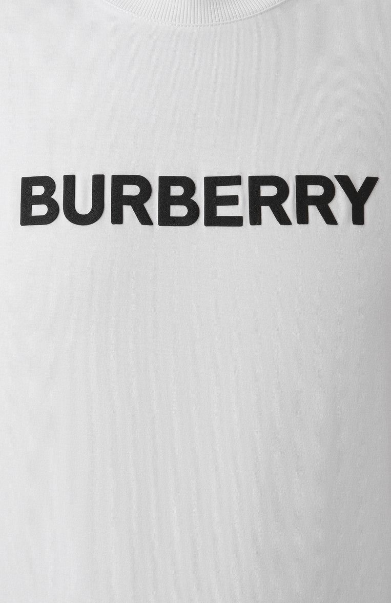 Мужская хлопковая футболка BURBERRY белого цвета, арт. 8084234 | Фото 6 (Длина (для топов): Стандартные; Рукава: Короткие; Принт: С принтом; Стили: Кэжуэл; Материал внешний: Хлопок; Мужское Кросс-КТ: Футболка-одежда; Кросс-КТ: Джерси)
