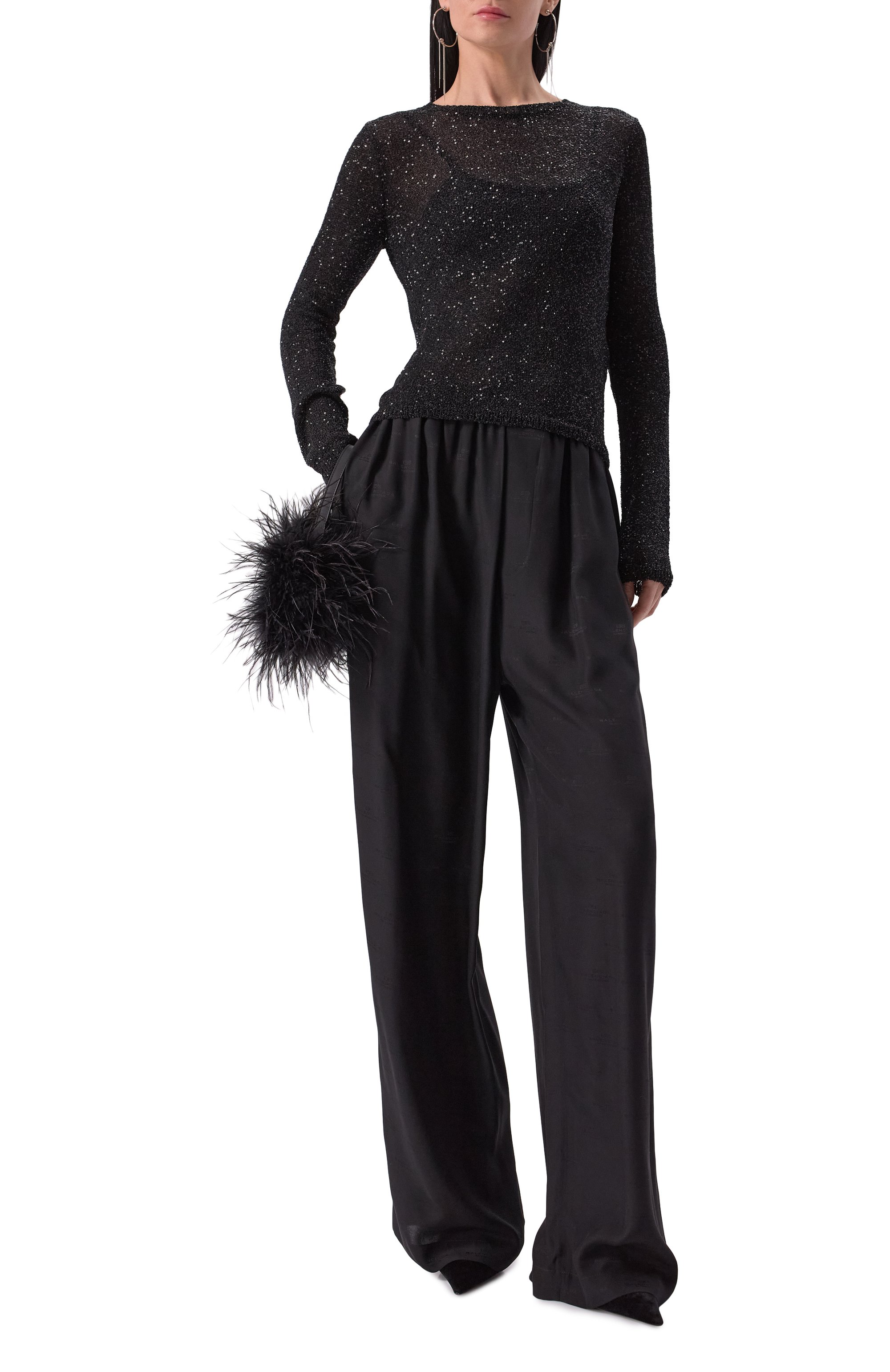 Пуловер с отделкой пайетками BALENCIAGA, арт. 813115/T7196, фото 2