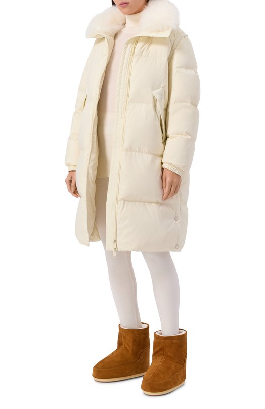 Замшевые полусапоги Icon Low Nolace Moon Boot 80D1409400 Коричневый  80D1409400 Фото 3