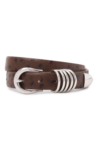 Женский кожаный ремень DEHANCHE, арт. H0LLYH0CK 0STRICH/EMB0SSED LEATHER