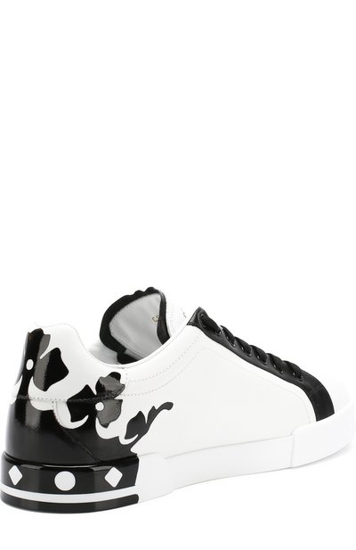 Кожаные кеды portofino на шнуровке DOLCE & GABBANA, арт. CS1612/AU455, фото 4