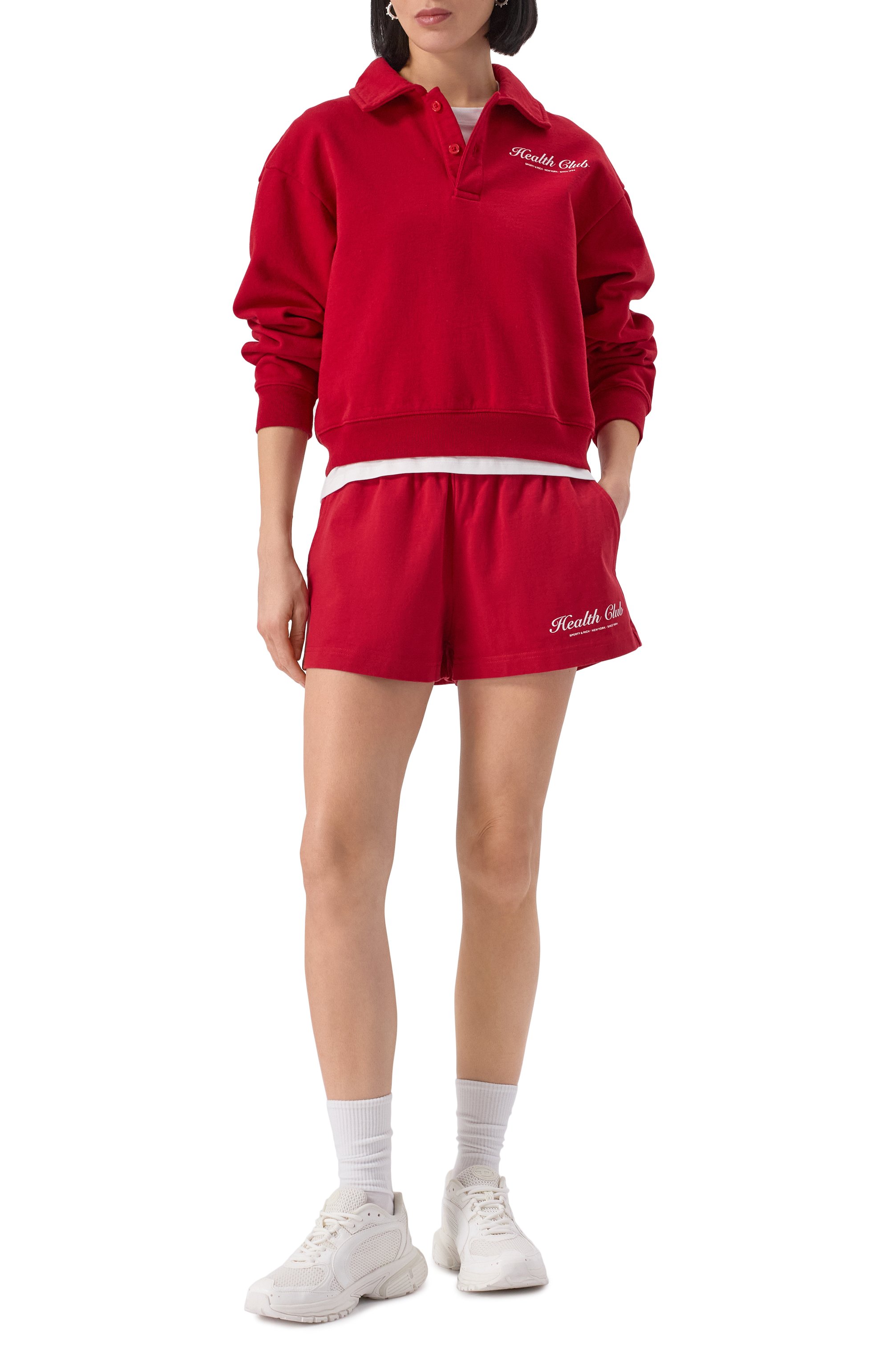 Хлопковые шорты SPORTY AND RICH, арт. SH037508035RE07, фото 2