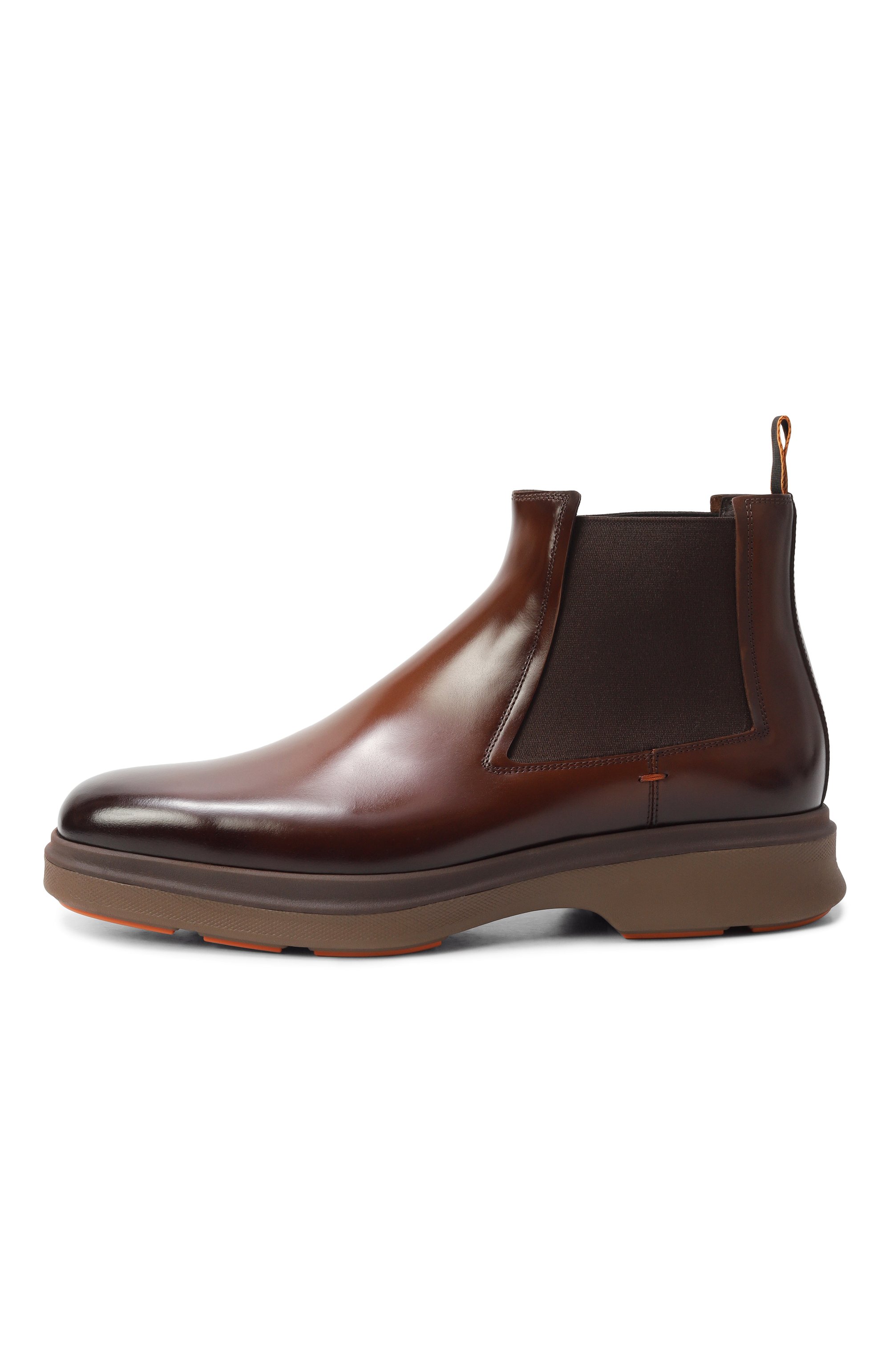 Кожаные челси easy nova SANTONI коричневого цвета по цене 106000 руб., арт. MGEG19169TTAXNTG, фото 4 Кожаные челси easy nova SANTONI, арт. MGEG19169TTAXNTG, фото 4