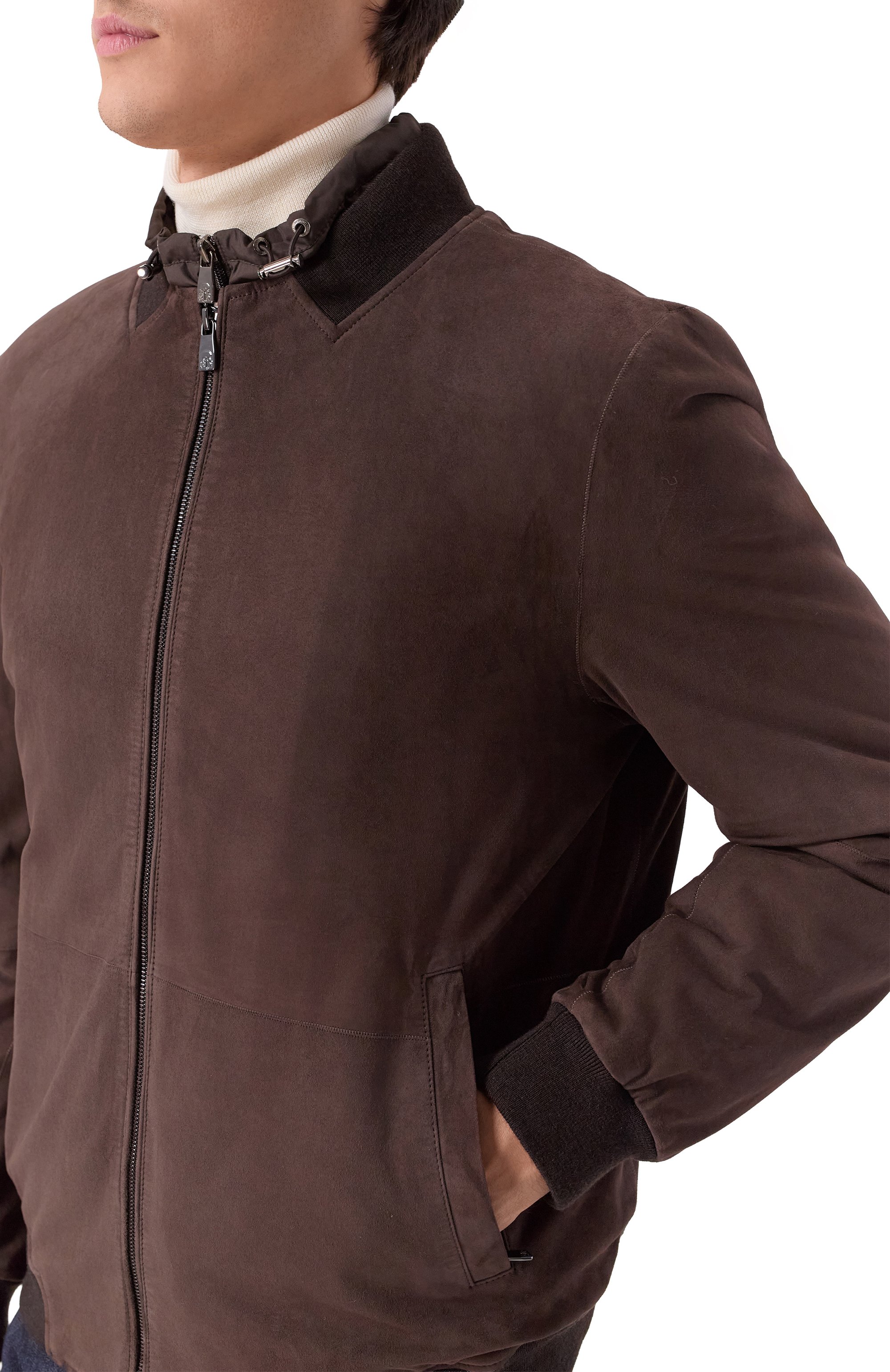 Замшевый бомбер CORNELIANI, арт. 26L5D6-2620102, фото 5