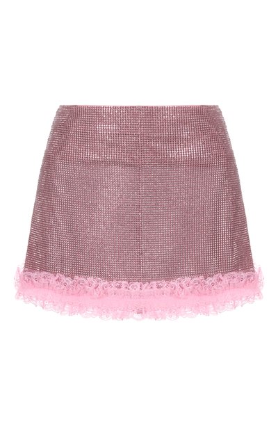 Женская юбка с отделкой стразами SELF-PORTRAIT, арт. SS25CK016SKAP