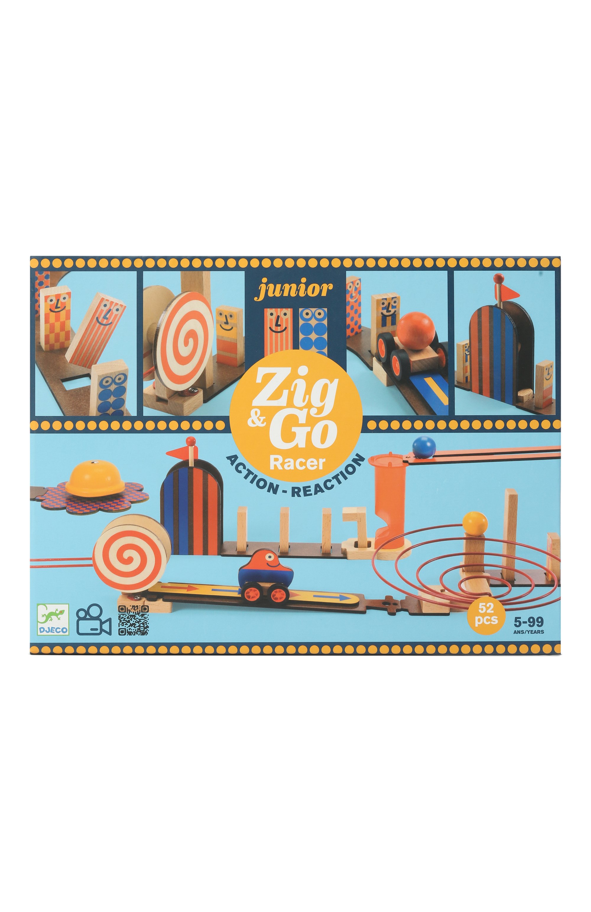 Деревянный конструктор zig&go 51 деталь DJECO, арт. DJ05650, фото 1