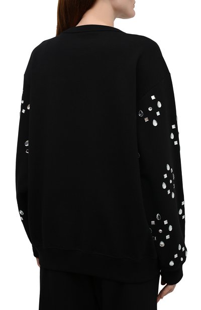 Хлопковый пуловер DRIES VAN NOTEN черного цвета по цене 49350 руб., арт. 212-031136-3608, фото 4 Хлопковый пуловер DRIES VAN NOTEN, арт. 212-031136-3608, фото 4