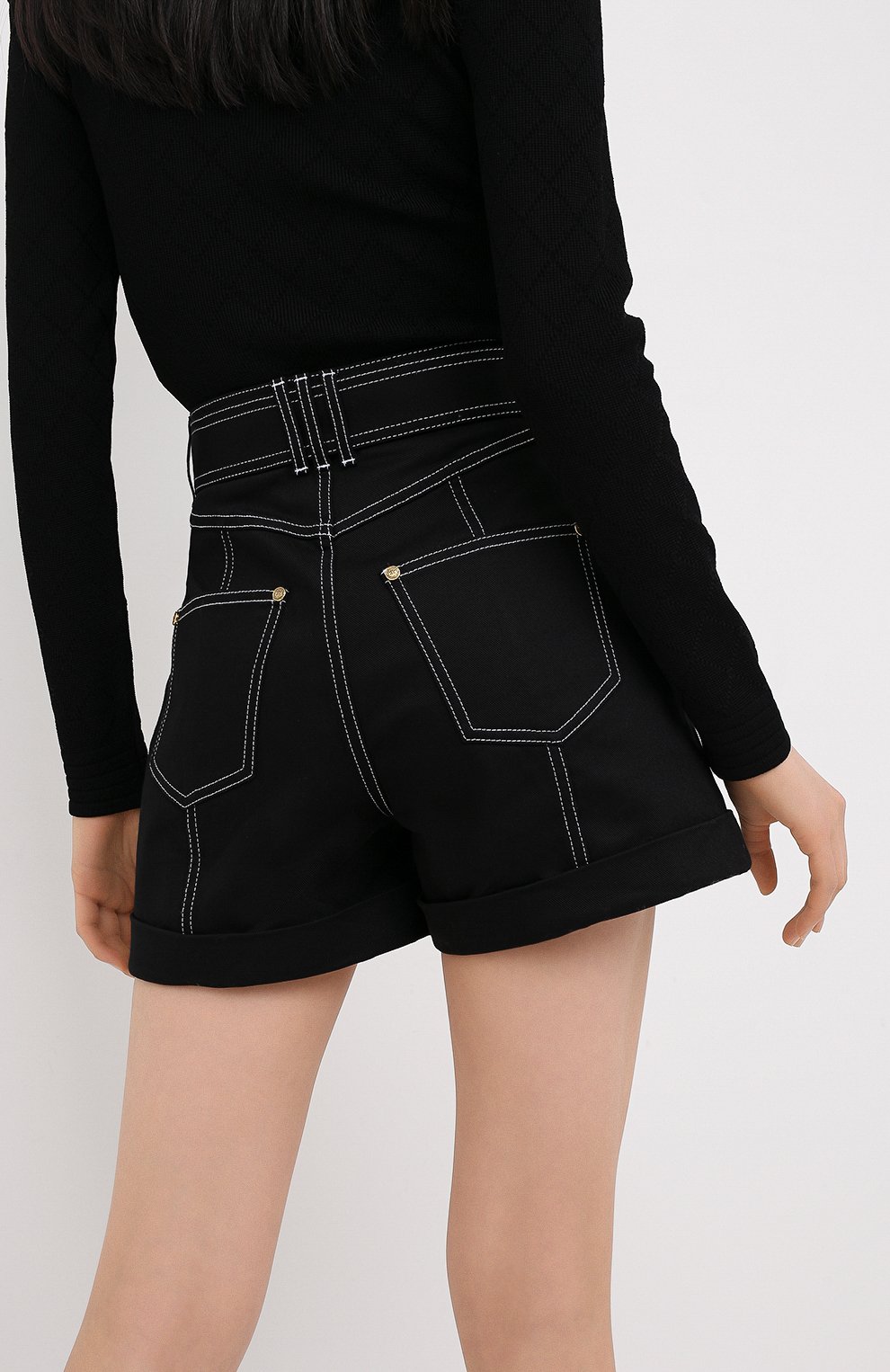Джинсовые шорты BALMAIN, арт. UF15394/D022, фото 4