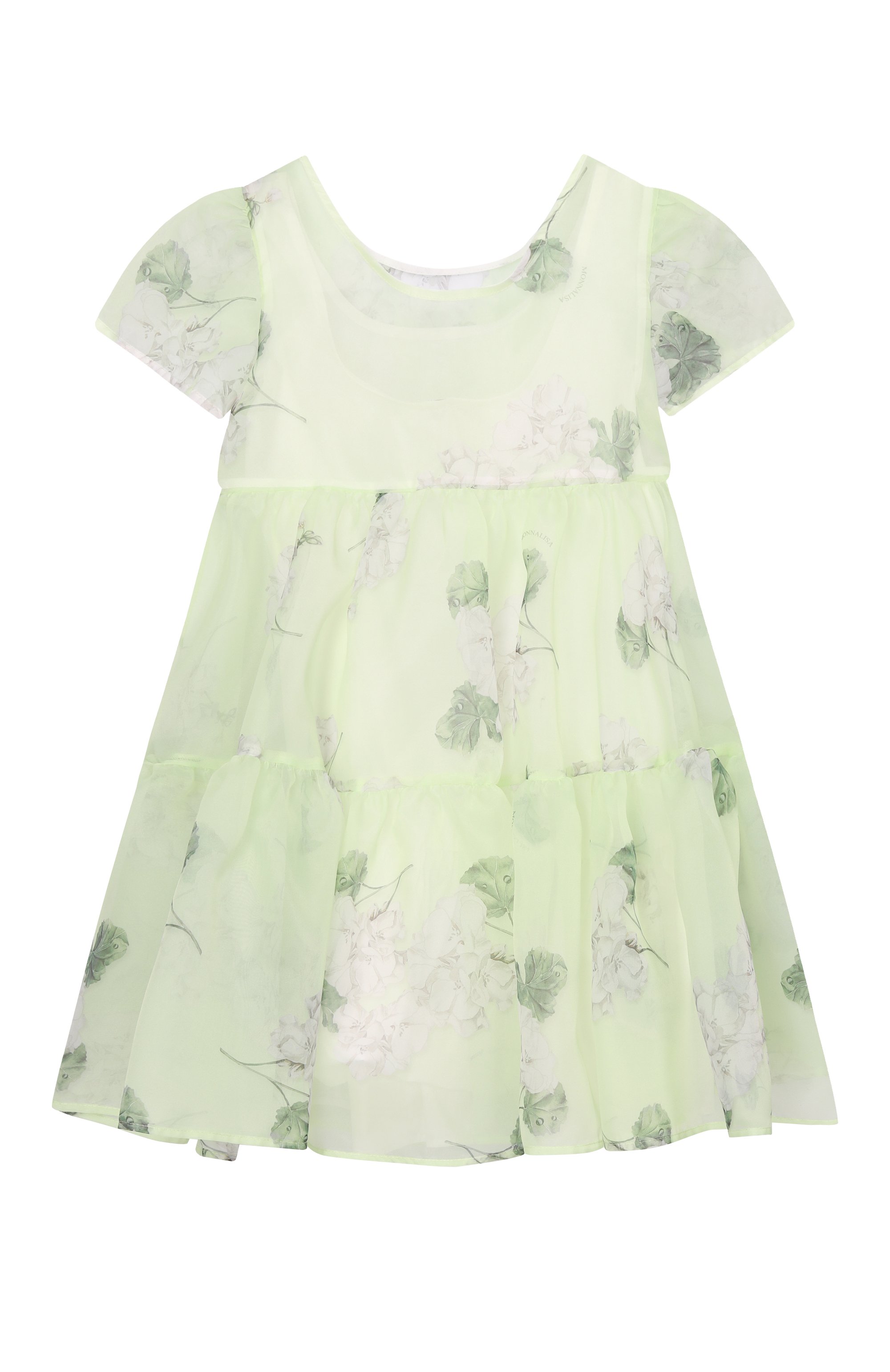 Платье MONNALISA светло-зеленого цвета по цене 35900 руб., арт. 71G913, фото 2 Платье MONNALISA, арт. 71G913, фото 2