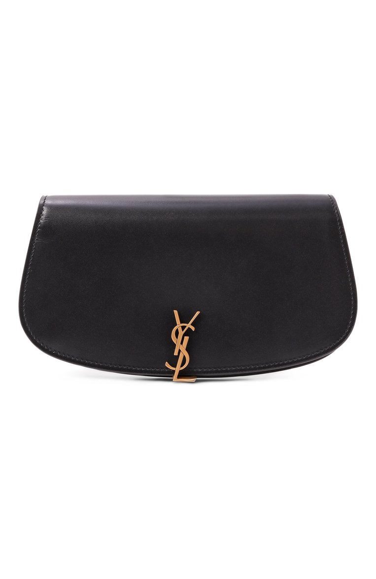 Женский клатч voltaire SAINT LAURENT черного цвета, арт. 799867/0SX0W | Фото 1 (Материал: Натуральная кожа; Размер: mini; Женское Кросс-КТ: Вечерняя сумка, Клатч-клатчи; Автоматизация ТО: Проставлено; Автоматизация состава: Проставлено)