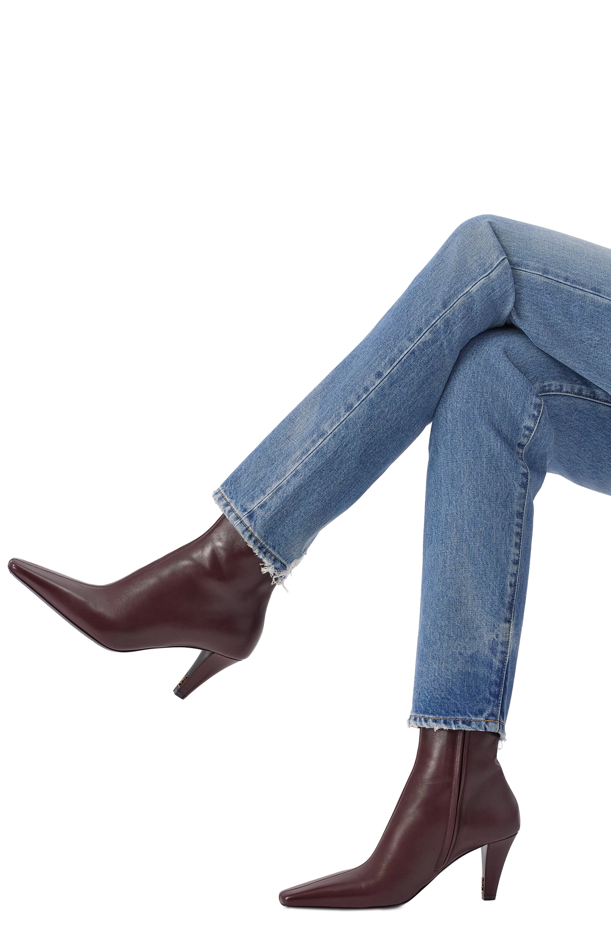 Кожаные ботильоны jill SAINT LAURENT, арт. 806671/AADGZ, фото 2