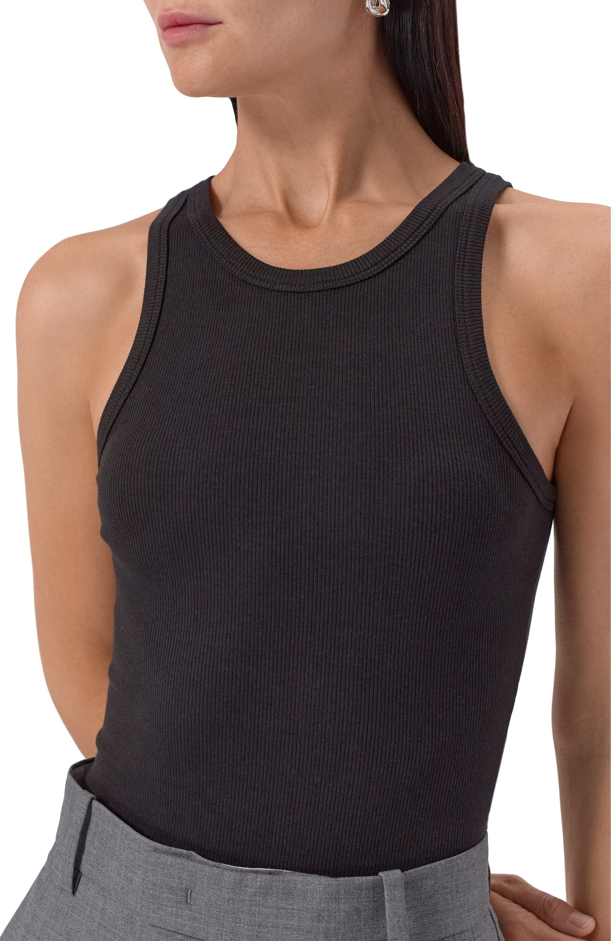 Боди из хлопка и вискозы ALAIA, арт. AA9B0382J085B, фото 5