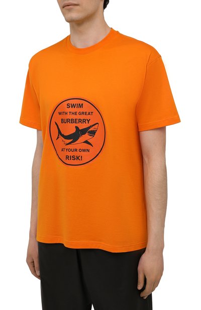 Хлопковая футболка BURBERRY, арт. 8040676, фото 3