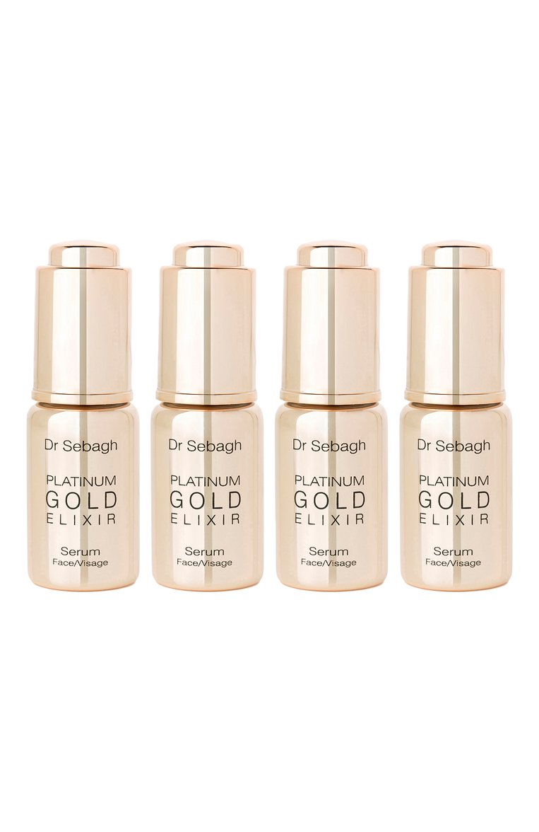 Антивозрастная сыворотка platinium gold elixir  (4x10ml) DR SEBAGH бесцветного цвета, арт. 2054 | Фото 1 (Статус проверки: Проверена категория; Косметика кросс-кт: Антивозрастной уход; Тип продукта: Ампулы; Назначение: Для лица; Нос: Не проставлено; Региональные ограничения белый список (Axapta Mercury): Не проставлено)
