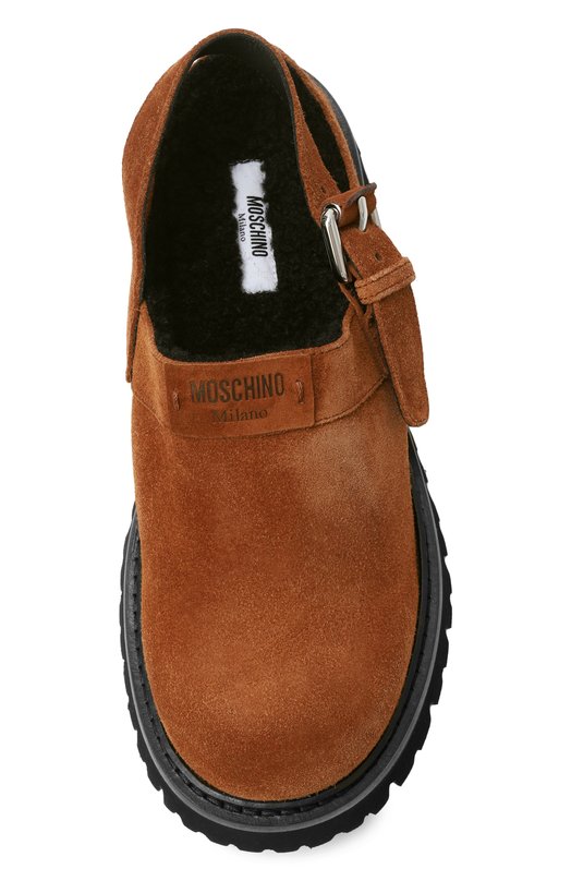 Замшевые сабо Moschino MA10864H0N/ME0 Коричневый  MA10864H0N/ME0 Фото 6