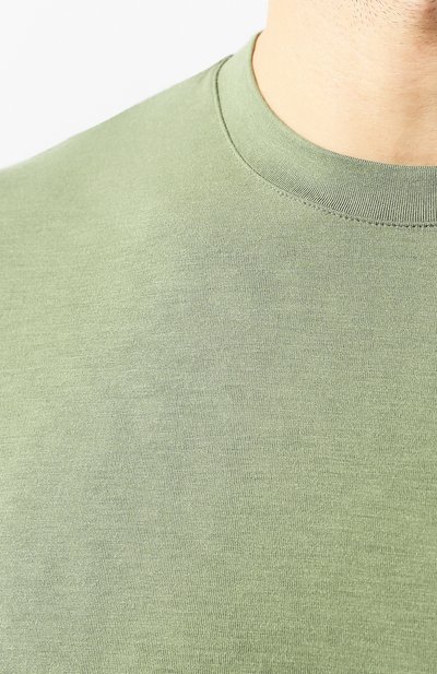 Футболка из вискозы GIORGIO ARMANI зеленого цвета по цене 34250 руб., арт. 8NST52/SJP4Z, фото 5 Футболка из вискозы GIORGIO ARMANI, арт. 8NST52/SJP4Z, фото 5