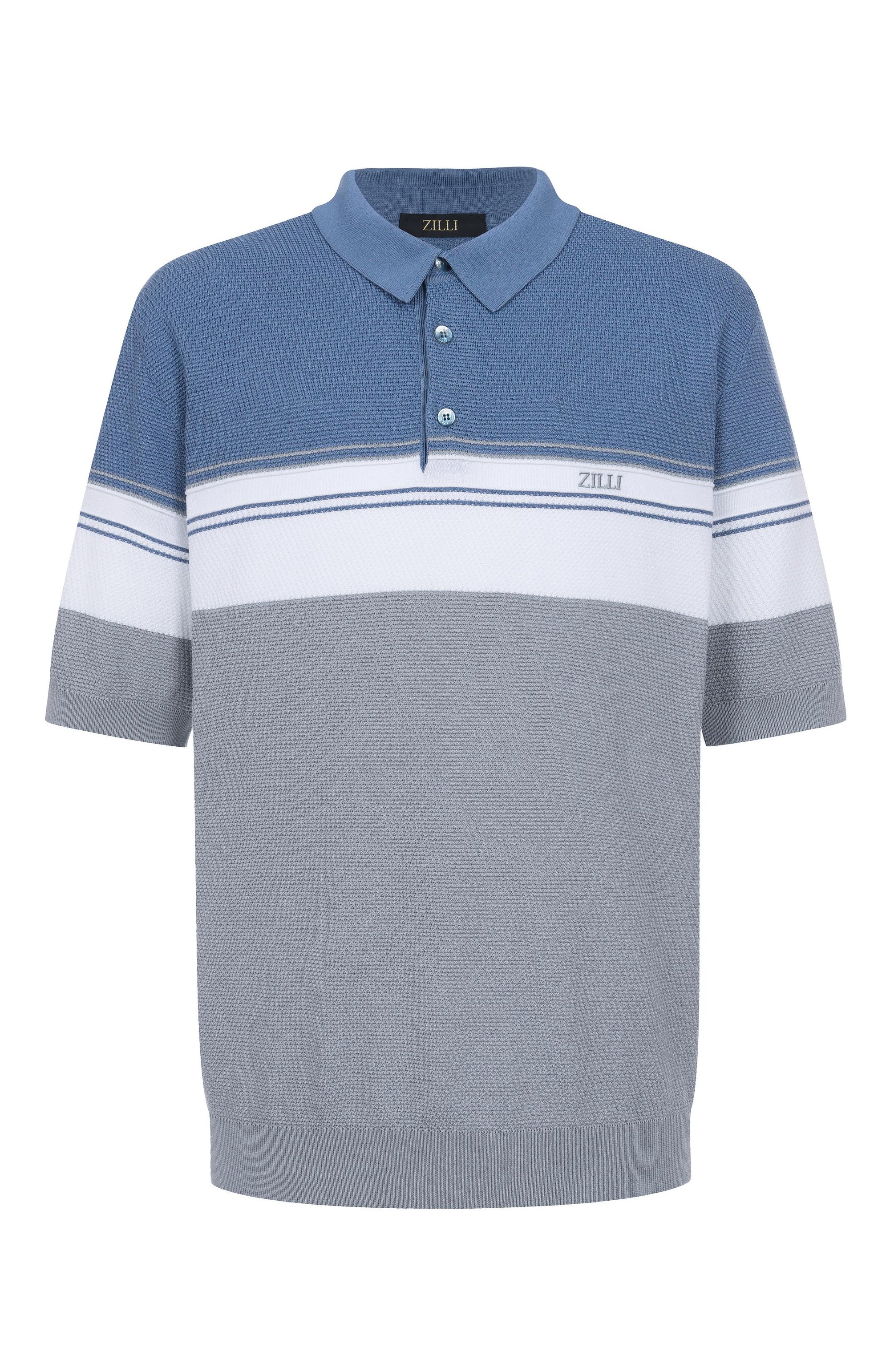 Поло из хлопка и шелка ZILLI, арт. KBP002M0142VTHL00/66, фото 1