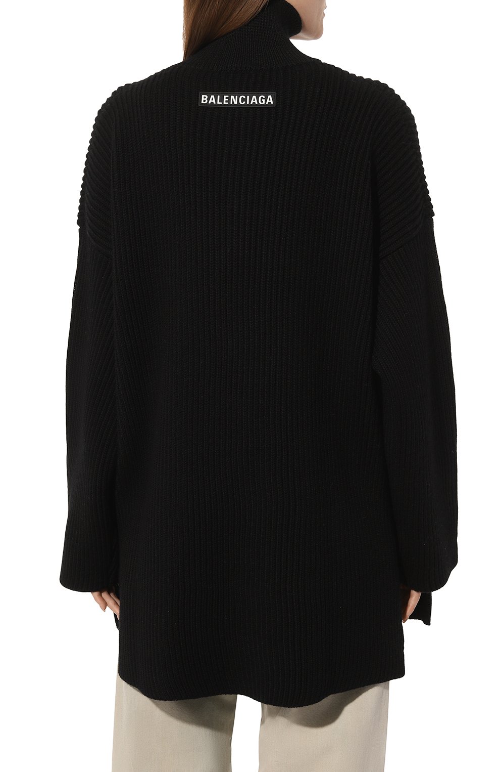 Шерстяной свитер BALENCIAGA черного цвета по цене 240500 руб., арт. 773596/T1684, фото 4 Шерстяной свитер BALENCIAGA, арт. 773596/T1684, фото 4