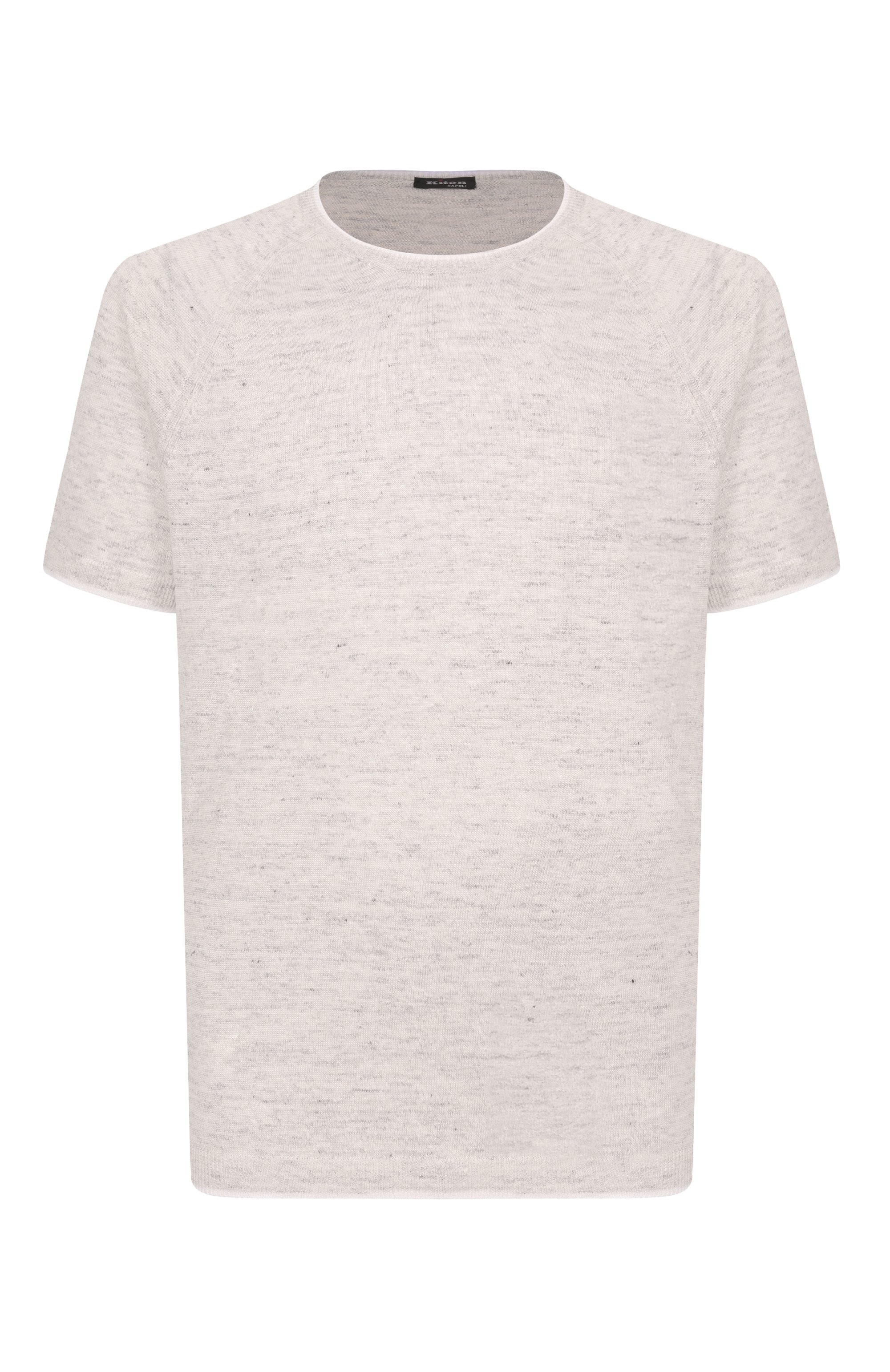 Льняной джемпер KITON серого цвета по цене 126000 руб., арт. UMK0981, фото 1 Льняной джемпер KITON, арт. UMK0981, фото 1