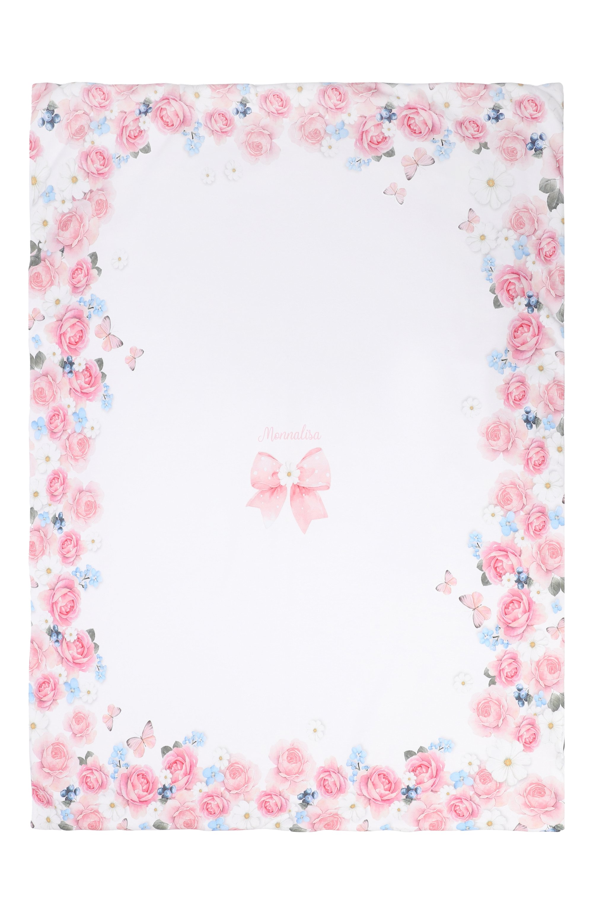 Хлопковое одеяло MONNALISA белого цвета по цене 12000 руб., арт. 35G002, фото 1 Хлопковое одеяло MONNALISA, арт. 35G002, фото 1