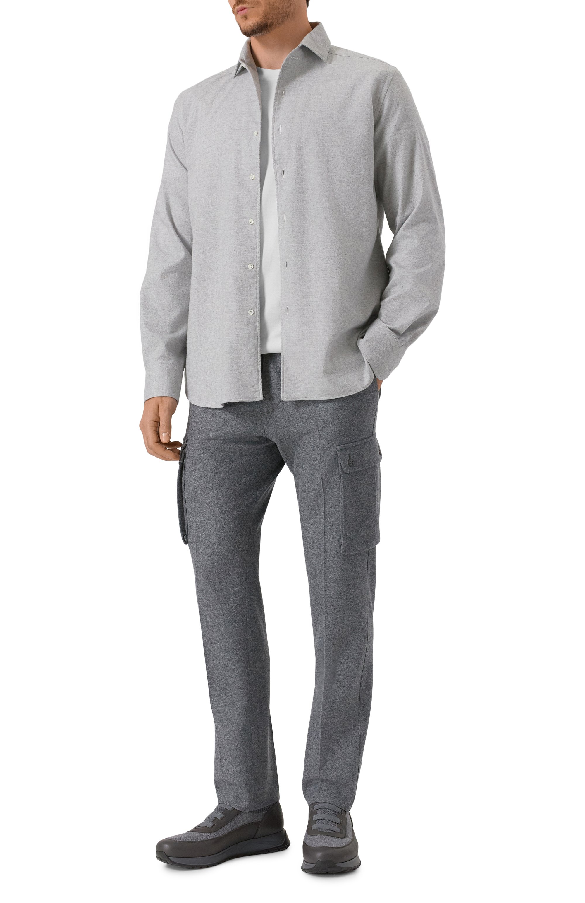 Шерстяные брюки-карго CORNELIANI, арт. 264L14-2618801, фото 2