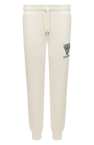 Хлопковые джоггеры CASABLANCA, арт. MS22-JTR-007 0FF-WHITE L00PBACK CASABLANCA TENNIS, фото 1