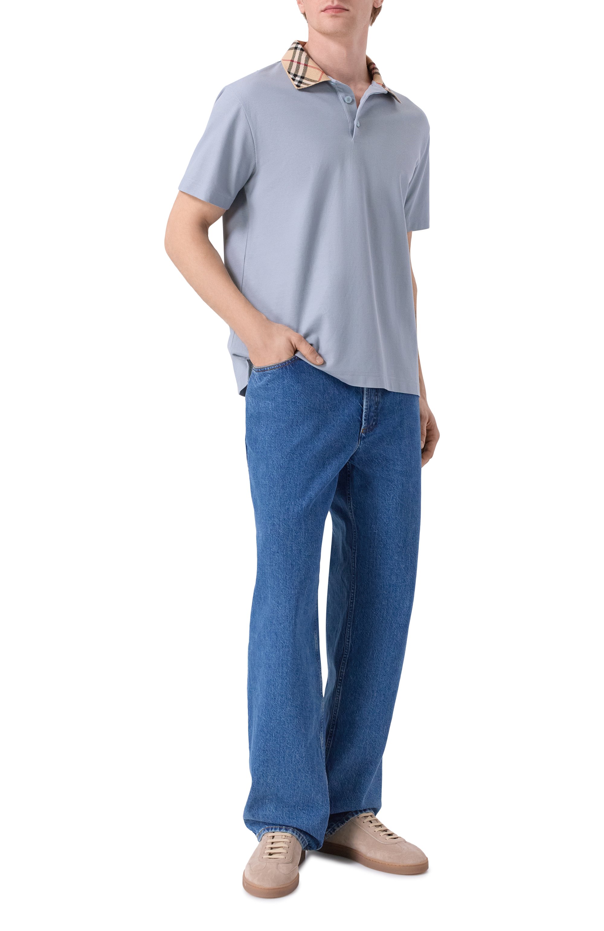 Хлопковое поло BURBERRY, арт. 8110944, фото 2