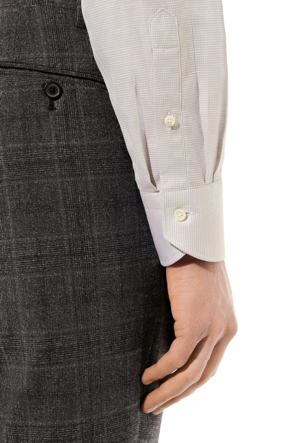 Сорочка из хлопка и льна CANALI, арт. N798/GR03205, фото 6