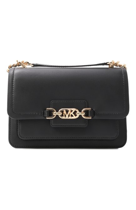 Женская сумка heather large MICHAEL MICHAEL KORS черного цвета, арт. 30S2G7HL3L | Фото 1 (Ремень/цепочка: На ремешке; Материал: Натуральная кожа; Материал сплава: Проставлено; Драгоценные камни: Проставлено; Размер: large)