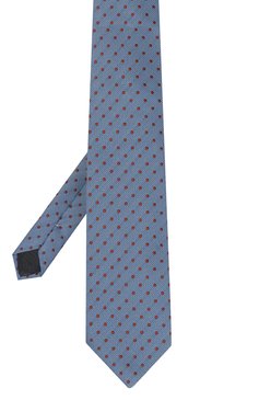 Мужской шелковый галстук BROUBACK голубого цвета, арт. TIE 8CM/SS24 | Фото 3 (Материал: Текстиль, Шелк; Материал сплава: Проставлено; Нос: Не проставлено; Принт: С принтом)