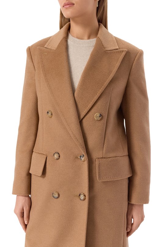 Шерстяное пальто Max Mara C0SA Бежевый  C0SA Фото 5
