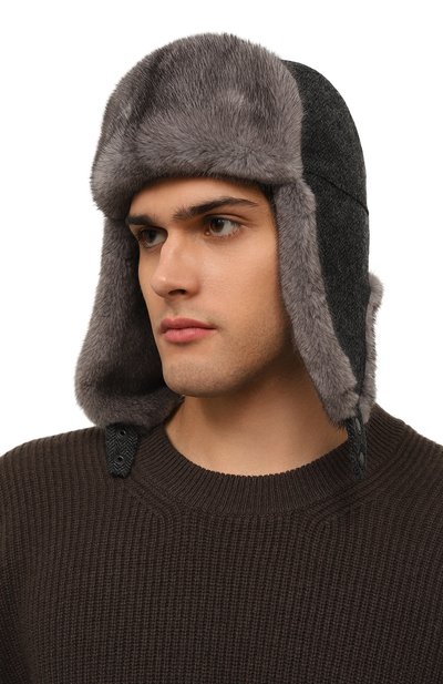 Шапка-ушанка с отделкой из меха норки VICTORIA KUSENKOVA, арт. 338700644159, фото 2