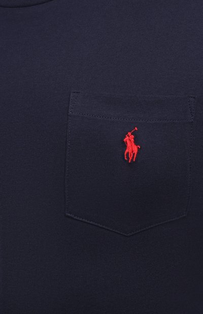Хлопковая футболка POLO RALPH LAUREN синего цвета по цене 8195 руб., арт. 711548533/PRL BS, фото 5 Хлопковая футболка POLO RALPH LAUREN, арт. 711548533/PRL BS, фото 5