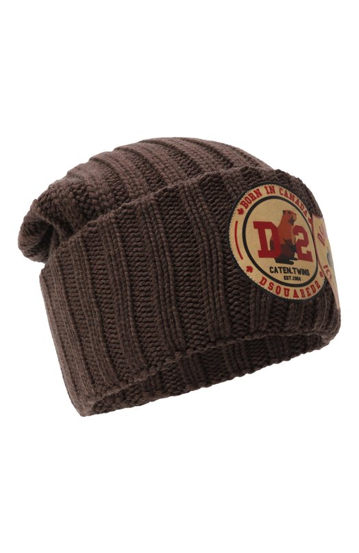 Шерстяная шапка Dsquared2 KNM0202/01W00306 Коричневый KNM0202/01W00306