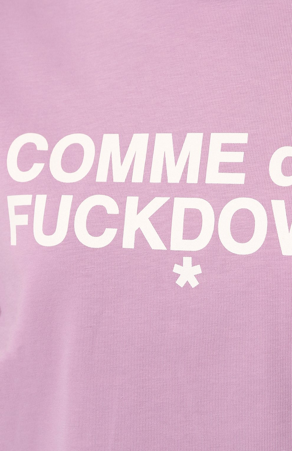 Хлопковая футболка COMME DES FUCKDOWN сиреневого цвета по цене 7435 руб., арт. CDFD2098, фото 5 Хлопковая футболка COMME DES FUCKDOWN, арт. CDFD2098, фото 5