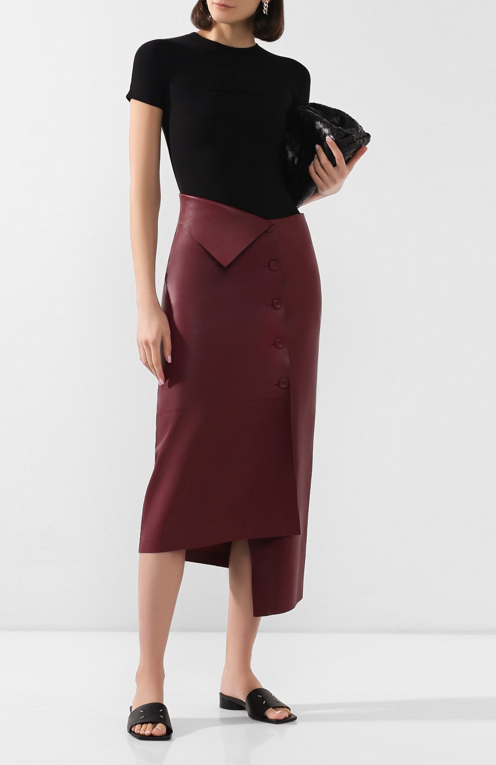 Кожаная юбка THE ROW, арт. 4960L185, фото 2