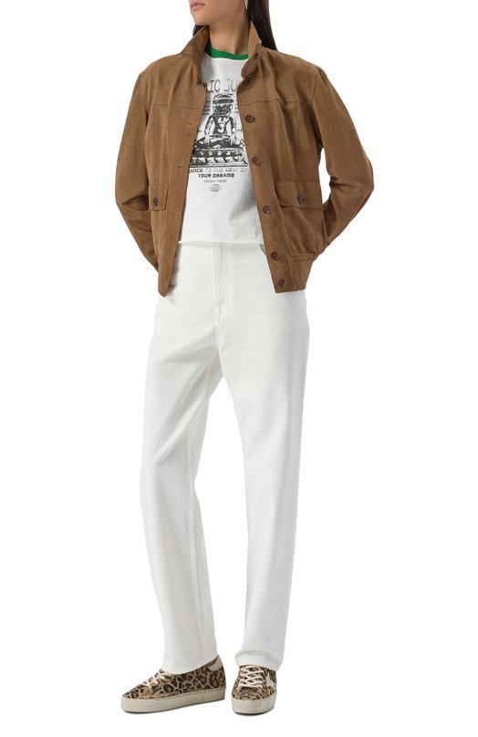 Кожаные кеды Hi Star Golden Goose Deluxe Brand GWF00118.F006831 Леопардовый  GWF00118.F006831 Фото 2