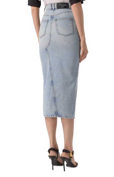Джинсовая юбка BALMAIN, арт. EF1LD460/DF23, фото 4