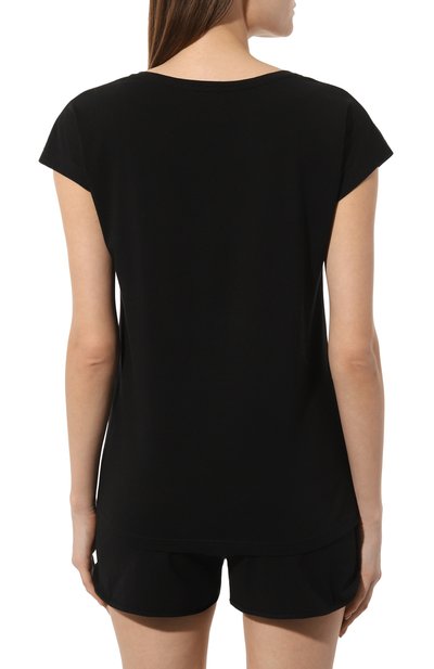 Хлопковая пижама EMPORIO ARMANI черного цвета по цене 11300 руб., арт. 164794/4R223, фото 4 Хлопковая пижама EMPORIO ARMANI, арт. 164794/4R223, фото 4